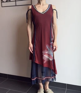 DDP Save The Queen Vintage Italian Mesh Summer Dress  Size L - Picture 1 of 14