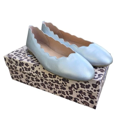 New FS/NY Leather Jigsaw Ballet Flat Shoes Size 10B - Image 1 of 4