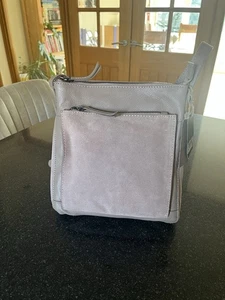 Marks and Spencer Leather And Suede Crossbody Bag Dusty Pink.Brand New With Tags - Picture 1 of 7