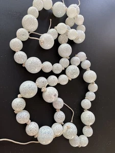 2 West Olmo Vetro Pesante Confetti Ghirlanda Vetro Bianco Grigio (Shv26) - Foto 1 di 8