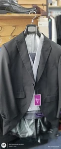 Gorgeous* Vinci 3pc Grey Vested, Black Tailcoat Tux W/ Matching Pin Striped Pant - Picture 1 of 12