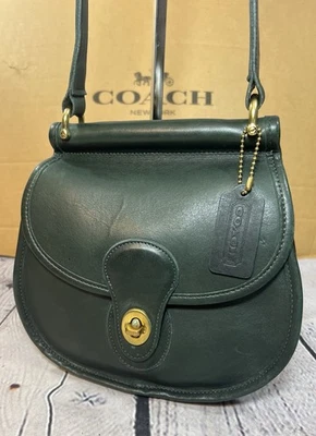 Bolsa de postes vintage COACH 9906 RARA verde bosque ¡EXCELENTE ESTADO!! Foto 1 de 4