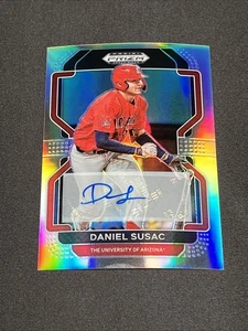 2022 Panini Prizm Draft Picks Daniel Susac Auto Silver Prizm #PDP19-Arizona/A’s - Picture 1 of 2
