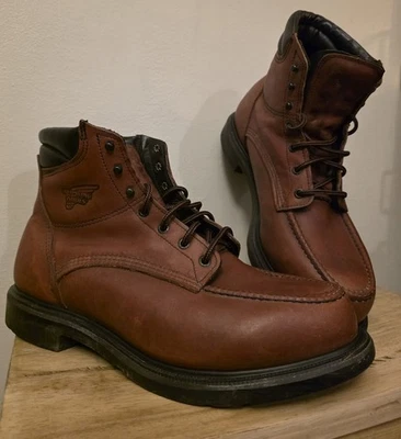 Botas Red Wing Hombre Estilo 202 Cuero Rojo Puntera Sin usar, Hechas en EE. UU. - Talla 13 EE Anchas Foto 1 de 4