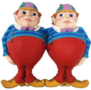 Vintage Weihnachten Mutter Gans Tweedle Dee und Tweetle Dum Ornament 5" Dpt. 56 - Bild 1 von 4