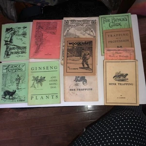 Lot of 11 Vintage PB Books:HUNTING TRAPPING PROSPECTING WOODCRAFT 1930s-50s - Picture 1 of 5