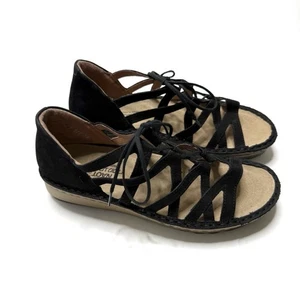 Naot Footwear Damen-Schnürsandale Schafgarbe schwarz Samt-Nubuk US 7 - Bild 1 von 12