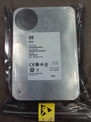 Seagate Exos X20 20TB 7.2K SATA 3.5" Enterprise HDD Low Hours - 3DJ103-899 - Image 1 of 2