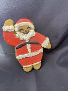 Vintage Grünes Baumhaus Weihnachtsmann Lebkuchenmann (P) - Bild 1 von 2