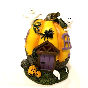 Halloween Jack Lantern Pumpkin & Ghosts LED Resin Statue Decoration, Fall Garden - Picture 1 of 7