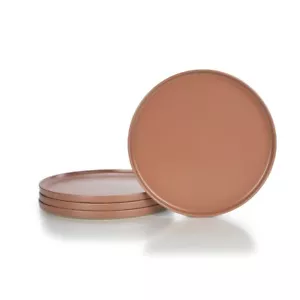 Everything Kitchens Modern Flat 11" Dinner Plates (Set of 4) | Terracotta - Picture 1 of 5