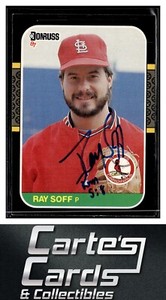 Ray Soff 1987 Donruss #631  RC St. Louis Cardinals TTM/IP Signed Autographed