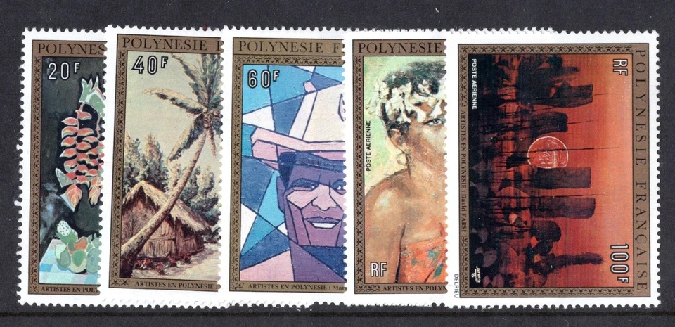 FRANCE POLYNESIA 1980 SC. #104-111 COMPLETE TO 100 FR. MINT, NEVER HINGED - Image 1 of 1