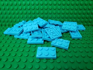 ** 25 CT LOT ** Lego NEW medium azure 2 x 3 plate pieces Lot of 25 - Picture 1 of 1