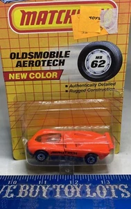1990 Matchbox - Oldsmobile Aerotech - 8 Spoke Wheel - Orange - Mint - #62 - NOS - Picture 1 of 8