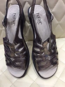 NEW “hotter” Comfort Concept Sandals, Size 5, Colour Pewter, Strap With Buckle . - Picture 1 of 12