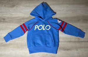 NWOT  POLO RALPH LAUREN Kids Hoodie Blue 5 1967 Downhill Graphic Knitted - Picture 1 of 6