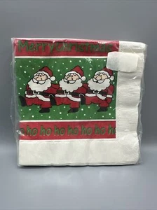 Vintage Santa Christmas Napkins Quantity 16 Merry Christmas NIP - Picture 1 of 7