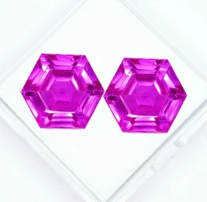 Par de gemas sueltas de zafiro rosa certificado natural de 18,32 quilates WP04 - Imagen 1 de 12
