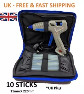 Hot Melt Glue Gun KIT Professional 100W +12 Adhesive Glue Sticks Hobby Craft DIY - Picture 1 of 8