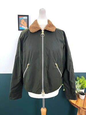 Nueva chaqueta de bombardero BARBOUR X ALEXA CHUNG Floyd £379 Reino Unido 12 UE 38 EE. UU. 8 peluche grande Foto 1 de 4