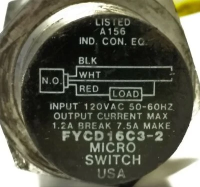 MICRO SWITCH / Honeywell FYCD16C3-2 Proximity Sensor - Image 1 of 4