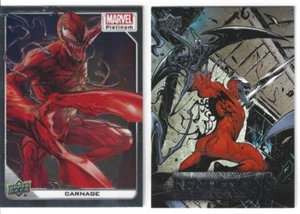 CARNAGE - 2022 PLATINO Y 2024 RENDICIÓN Tarjetas Marvel [CASI COMO NUEVAS CASI NUEVAS+] SPIDER-MAN - Imagen 1 de 2
