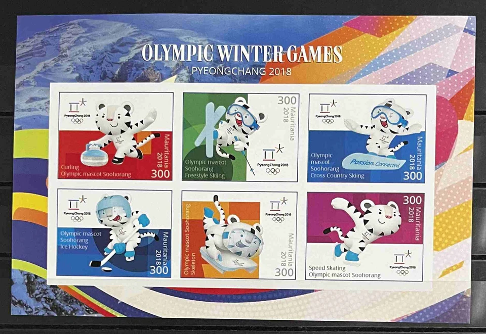 2018 年冬季奥运会平昌完好微型 6 张 Imperforate — 第 1/1 张图片
