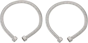 G1/2 X 19.68 Inch Flexible Stainless Steel Water Heater Hose, 2 Pack Durable Cor - Picture 1 of 12