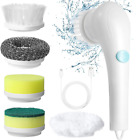 Electric Spin Scrubber Cordless Motorized Cleaning Brush and Five Interchangeabl