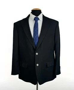 Tallia Mens Black Slim Fit Stretch Sport Coat Blazer 46R - Picture 1 of 7