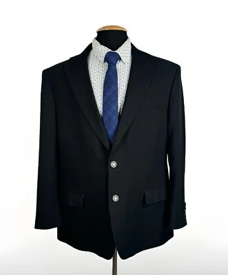Tallia Mens Black Slim Fit Stretch Sport Coat Blazer 46R - Image 1 of 4