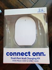 Onn Dual-Port USB Wall Charging Kit with USB to Lightning Cable