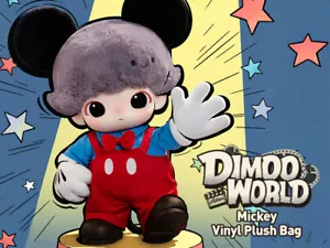POPMART Dimoo x Disney Mickey Plush Bag Authentic Cute Disney Collab Japan NEW - Picture 1 of 6
