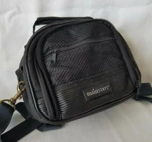 Mainstays Black Camera Bag Strap storage space opens from front - Picture 1 of 6