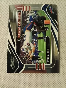 2021 Josh Allen Panini Absolute Red Zone Card de la NFL #RZ1 Buffalo Bills Wyoming - Imagen 1 de 2