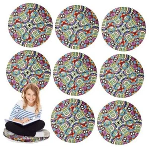 8 Pcs 12.99" Round Seat Cushion Memory Foam Chair Pad Anti Slip Soft Circle - Picture 1 of 7