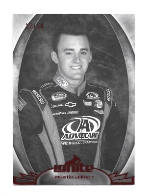 /50 Color Proof Black 2012 Press Pass Ignite #39 Austin Dillon Nascar Racing - Image 1 of 2