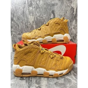 Nike Air More Uptempo Sneaker| Wheat, Wheat Orange, & Quartz-women 9.5 / men 8 N - Picture 1 of 8