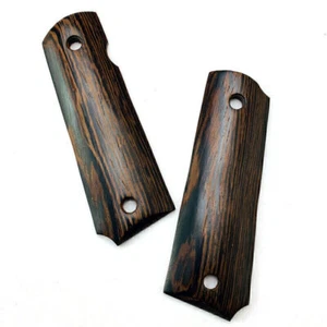 1 Pair Natural Wenge Wood Scales Handle Patches Anti-Slip for 1911 Grips Models - Picture 1 of 5