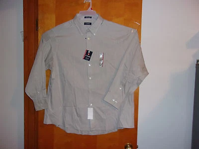  NEW MEN'S "CHAPS" TWILL LINEN COLOR  L/S DRESS SHIRT..SIZE .(18-18.5)--(34/35) - Image 1 of 3