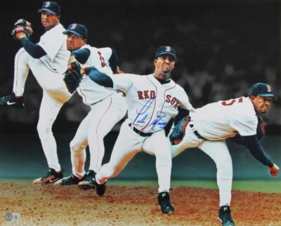 Pedro Martinez HOF Autographed 16x20 Photo Boston Red Sox Beckett 176570 - Image 1 of 3