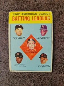 1963 TOPPS Baseball Batting Leaders Mickey Mantle #2 - New York Yankees - Picture 1 of 5