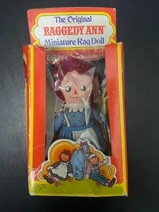 VTG 1976 Original Raggedy Andy Miniature Rag Doll Knickerbocker Toys No 9007 NEW - Picture 1 of 6