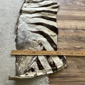 WOW Vintage authentic zebra hide scrap textile pillow or back of chair oddities - Picture 1 of 6