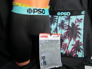 PSD, Core Standard, 2 pack, Neon palms, Medium, Men's 7" boxer briefs, NEW - Picture 1 of 5