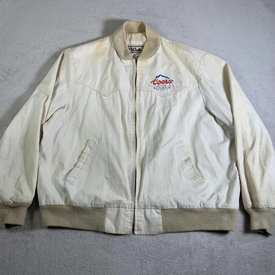 Vintage Walls Coors Jacket Mens 2XL Tan Team Roping Finals Rodeo 1981 80s - Image 1 of 4