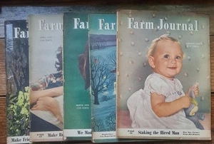 5 Farm Journal And Farmer's Wife Magazines. Jan Feb Mar Apr May 1946. Great Ads - Picture 1 of 19