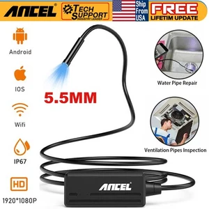 Industrial Endoscope Borescope WIFI Wireless Borescope 5.5mm Inspection Camera - Picture 1 of 20