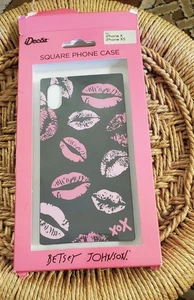 Custodia telefono quadrata Betsey Johnson IDecoz iPhone X ~ iPhone XS rossetto - Foto 1 di 4